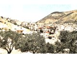 View of the city of Nablus (Shechem), with Mount Gerizim on the right.